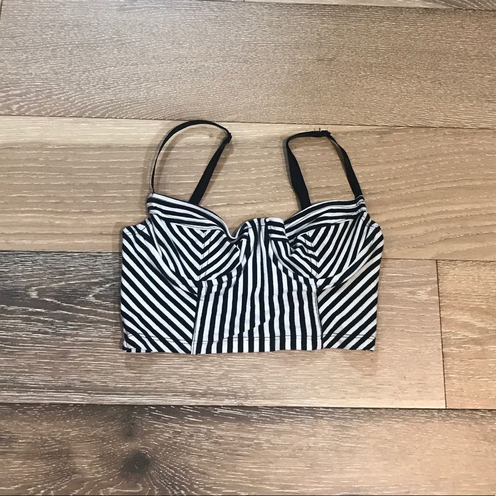 SOLD ✨American Apparel Striped Bustier Crop Top